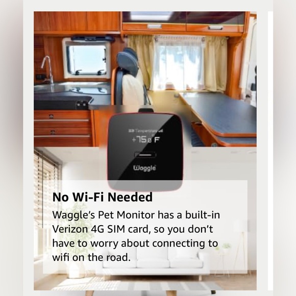Waggle Dog Cat Wireless pet monitor GPS Verizon Alerts temp humidity geofence - Picture 3 of 10